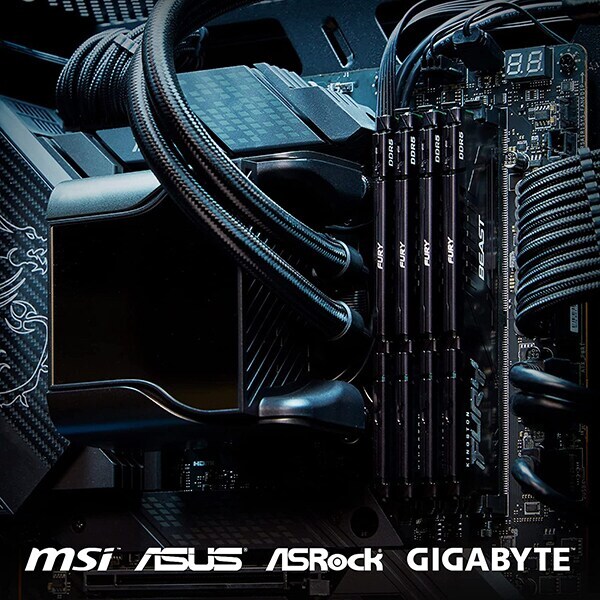 Memorie desktop KINGSTON Fury Beast, 2x16GB DDR5, 6000MHz, CL40, KF560C40BBK2-32