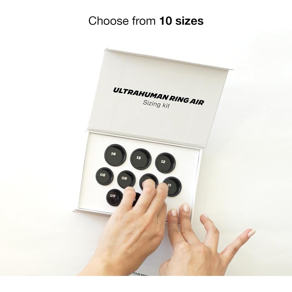 Ring Sizing Kit pentru ULTRAHUMAN Ring Air, negru