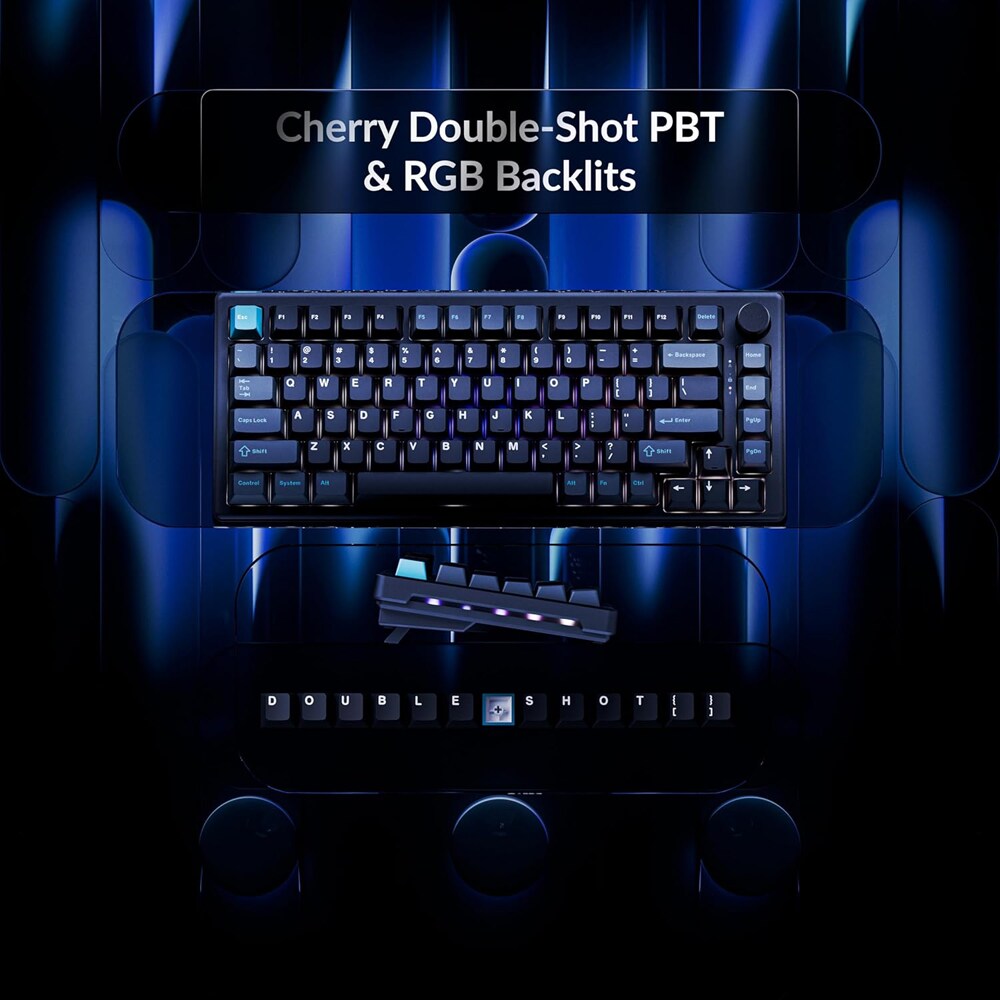 Tastatura Gaming mecanica KEYCHRON J2 HE 8K, switch-uri magnetice TMR, USB, Layout US, negru