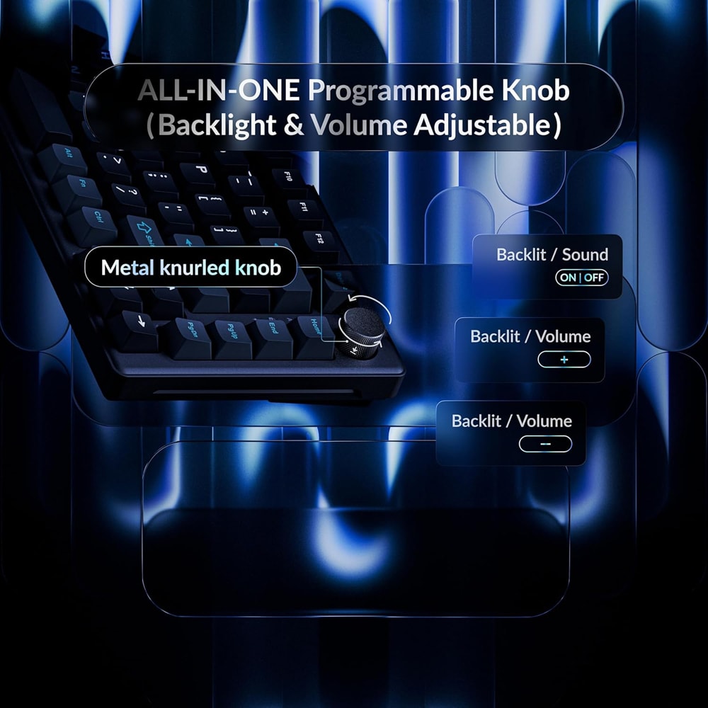 Tastatura Gaming mecanica KEYCHRON J2 HE 8K, switch-uri magnetice TMR, USB, Layout US, negru