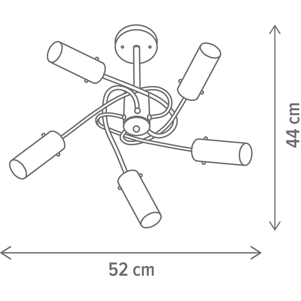 Lustra KLAUSEN Spire 5 KL105012, E14, IP20, cupru