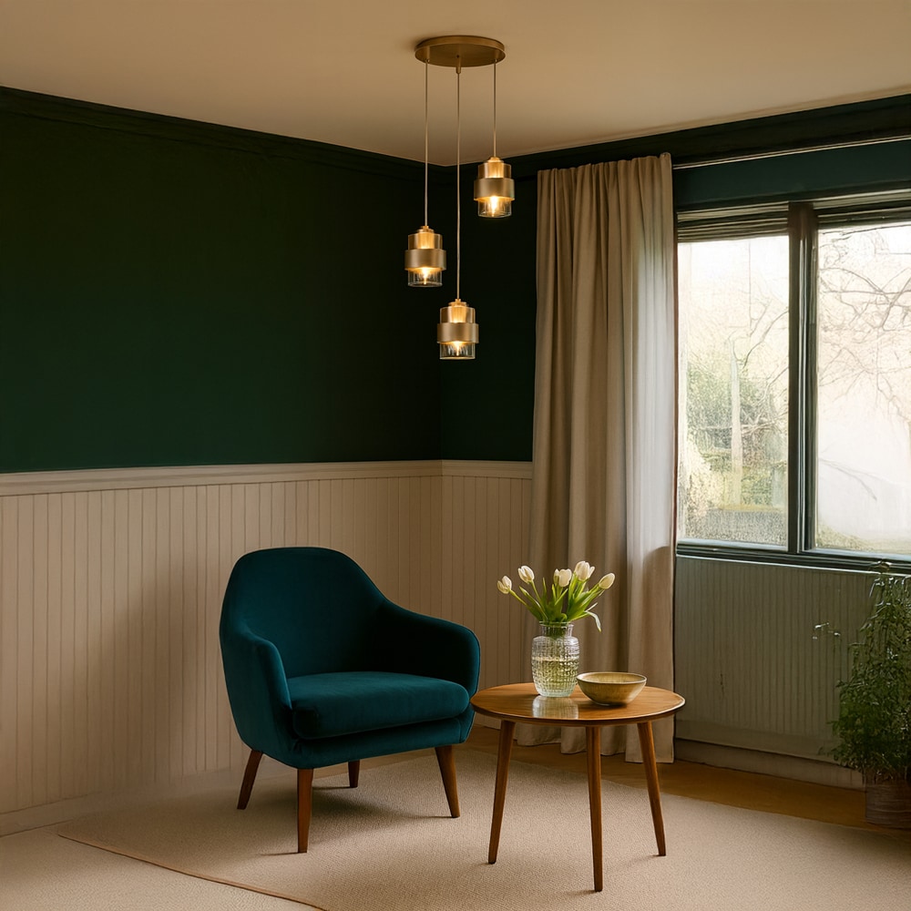 Lustra KLAUSEN Glamy SP3 KL113035, E27, IP20, auriu