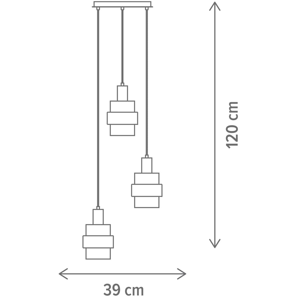 Lustra KLAUSEN Glamy SP3 KL113035, E27, IP20, auriu