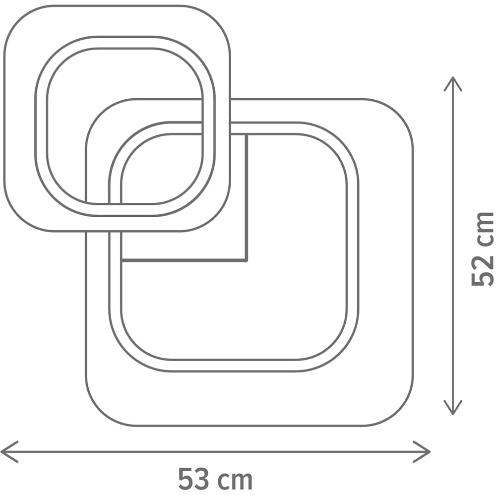 Plafoniera LED KLAUSEN Swell PL2 KL140034, 32W, 800lm, negru