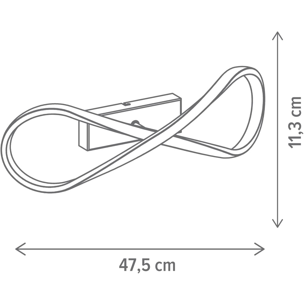 Aplica LED KLAUSEN Emotion AP1 KL141027, 13W, 900lm, negru