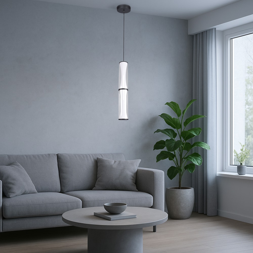 Suspensie LED KLAUSEN Ardor SP2 KL142106, 26W, 1000lm, alb-negru