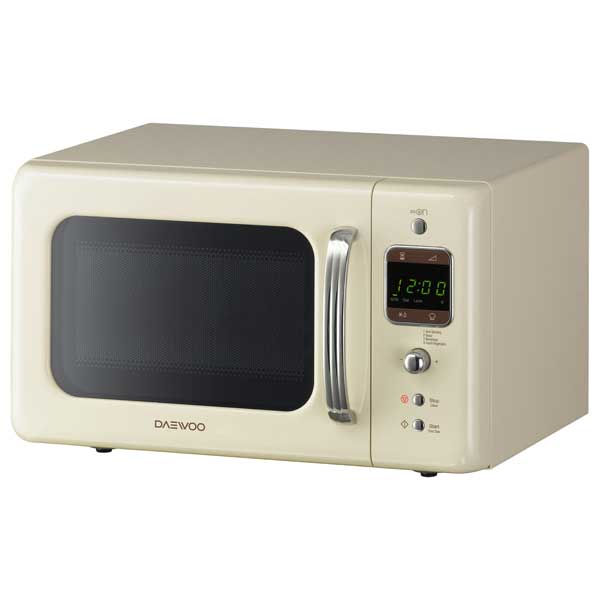 Cuptor microunde DAEWOO Retro KOR-6LBRC, 20l, 800W, crem