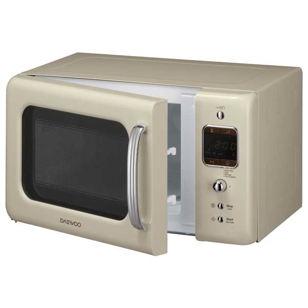 Cuptor microunde DAEWOO Retro KOR-6LBRC, 20l, 800W, crem