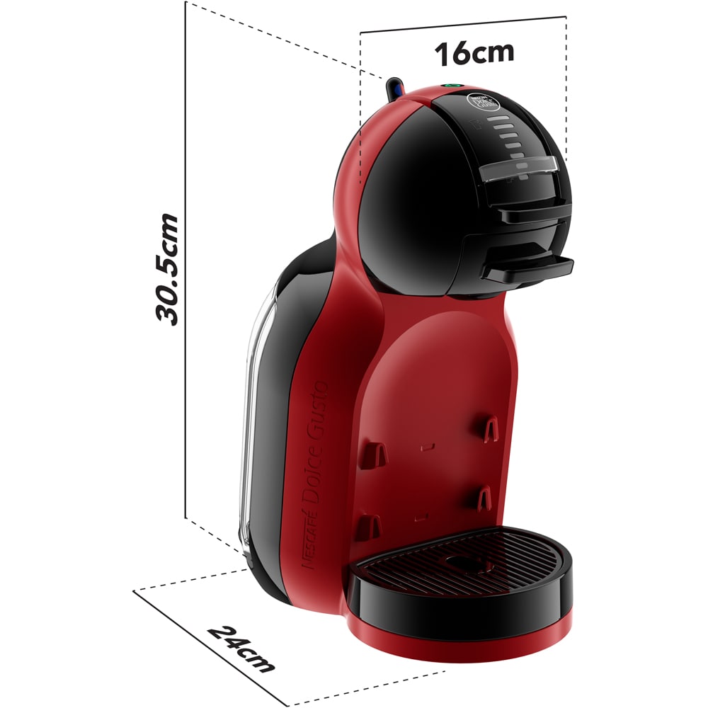 Espressor cu capsule KRUPS Dolce Gusto Mini Me KP123H10, 0.8l, 1500W, 15 bar, rosu-negru