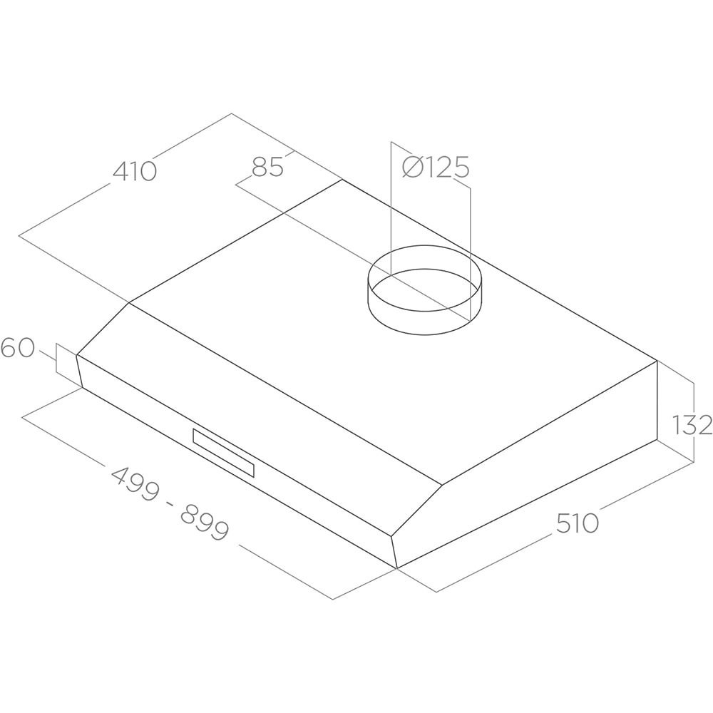 Hota traditionala ELICA Krea ST IX F/60, 1 motor, 350 m3/h, L 60 cm, inox