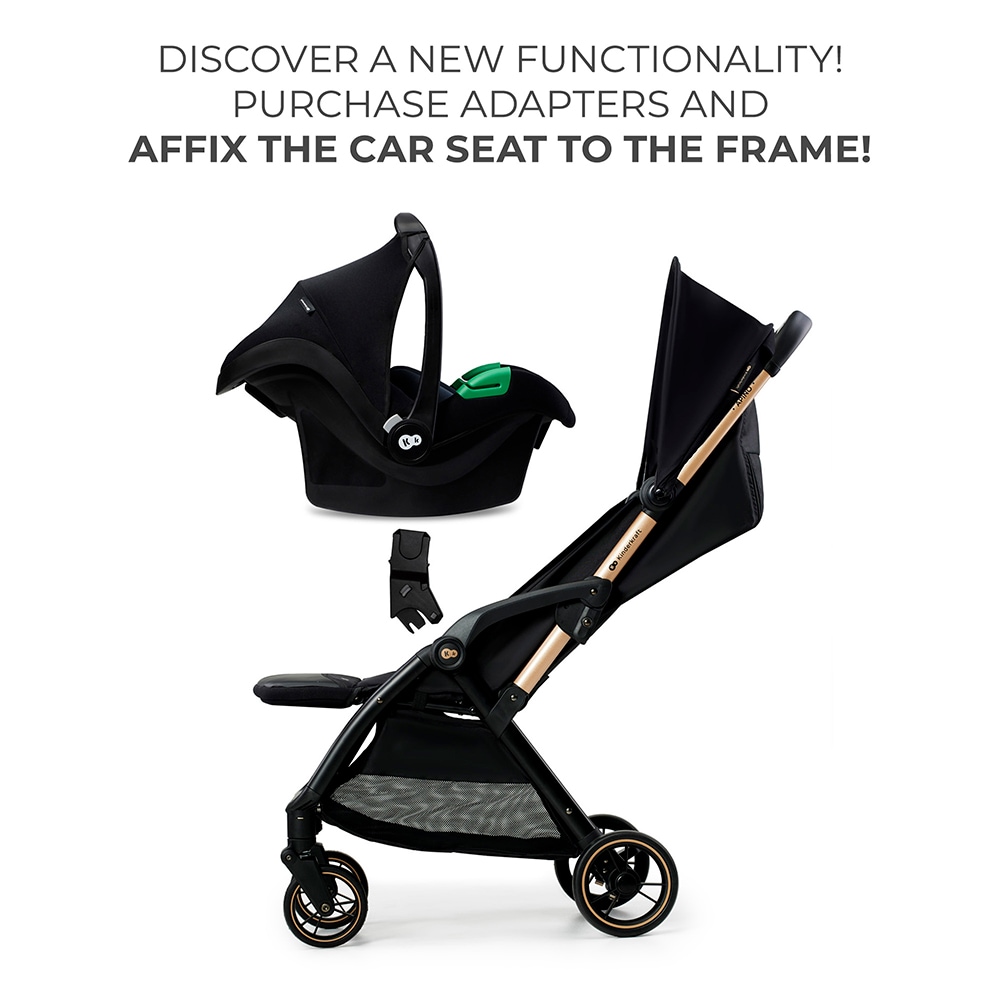 Carucior sport KINDERKRAFT Apino KSAPIN00BLK, 5 puncte, 0 luni+, negru
