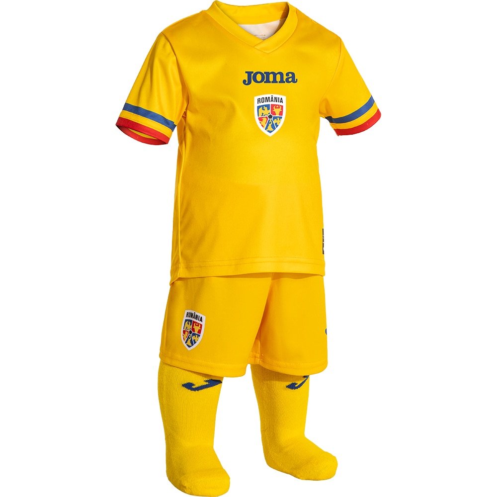 Set fotbal oficial pentru copii JOMA Echipa Nationala de Fotbal a Romaniei 2025, 2-3 ani, galben