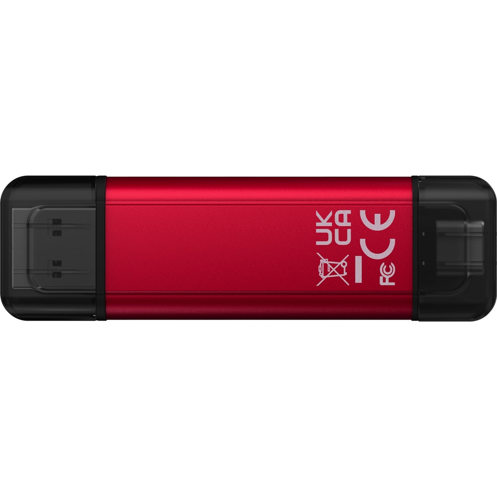 SSD extern KINGSTON Dual, 2TB, USB 3.2 Gen 2 Type-A/Type-C, negru-rosu