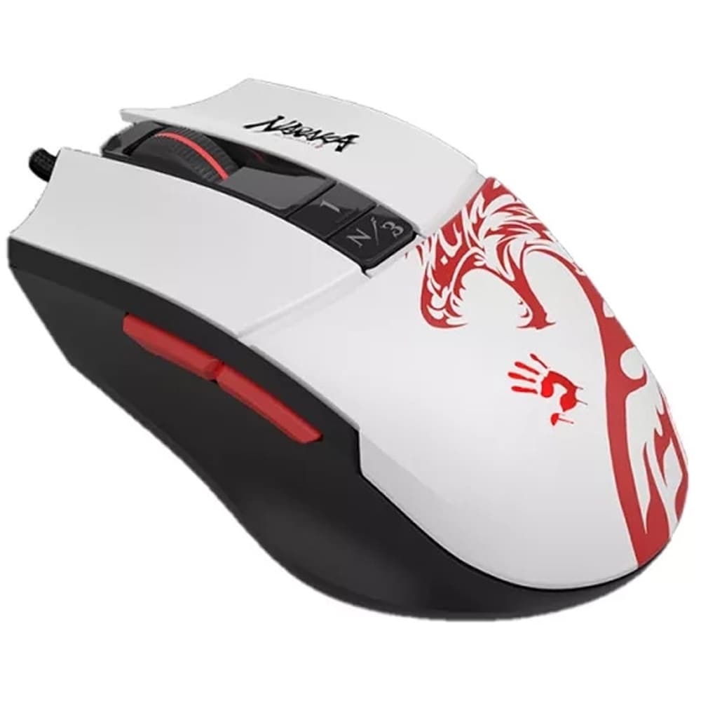Mouse Gaming A4TECH L65 Max Naraka, 12000 dpi, alb