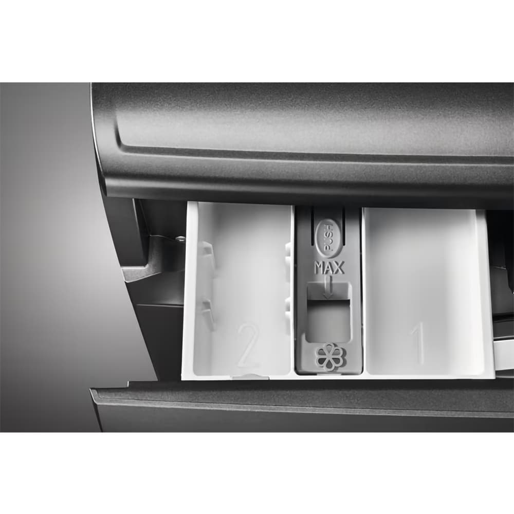 Masina de spalat rufe frontala slim AEG L6SE47DXE, ProSense, 7 kg, 1400rpm, Clasa A, argintiu inchis