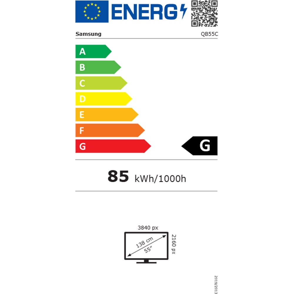 Display profesional SAMSUNG QBC LH55QBCEBGCXEN, 55", 4K UHD, 60 Hz, negru