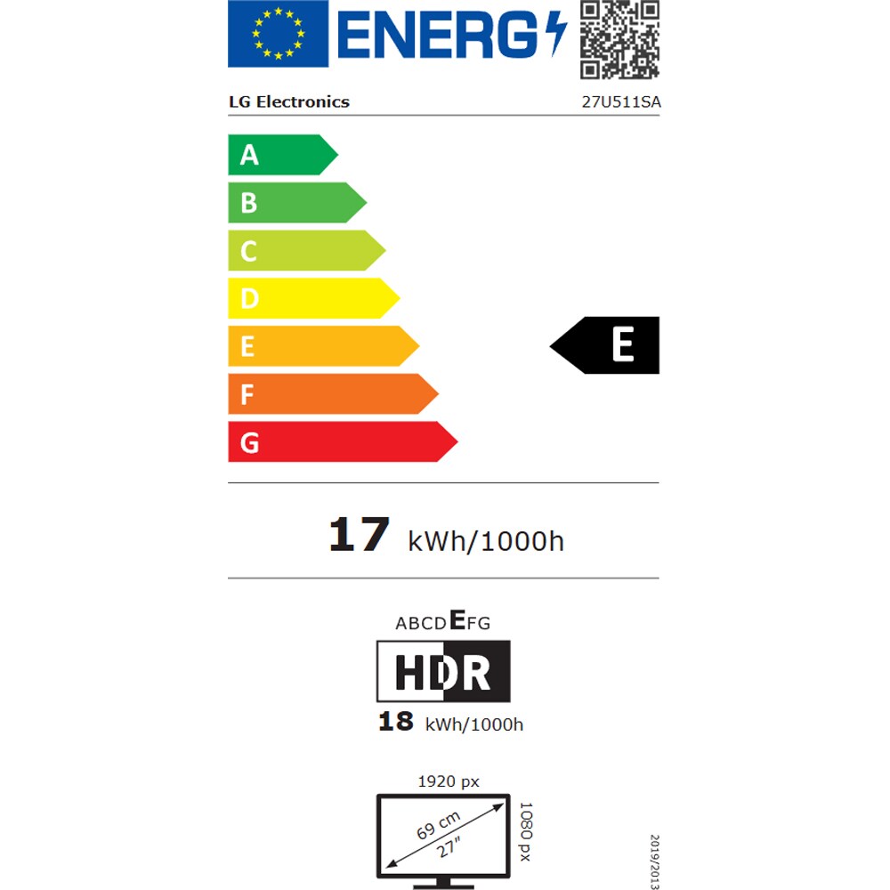 Monitor LED IPS LG 27U511SA-W, 27", Full HD, 100Hz, HDR10, alb