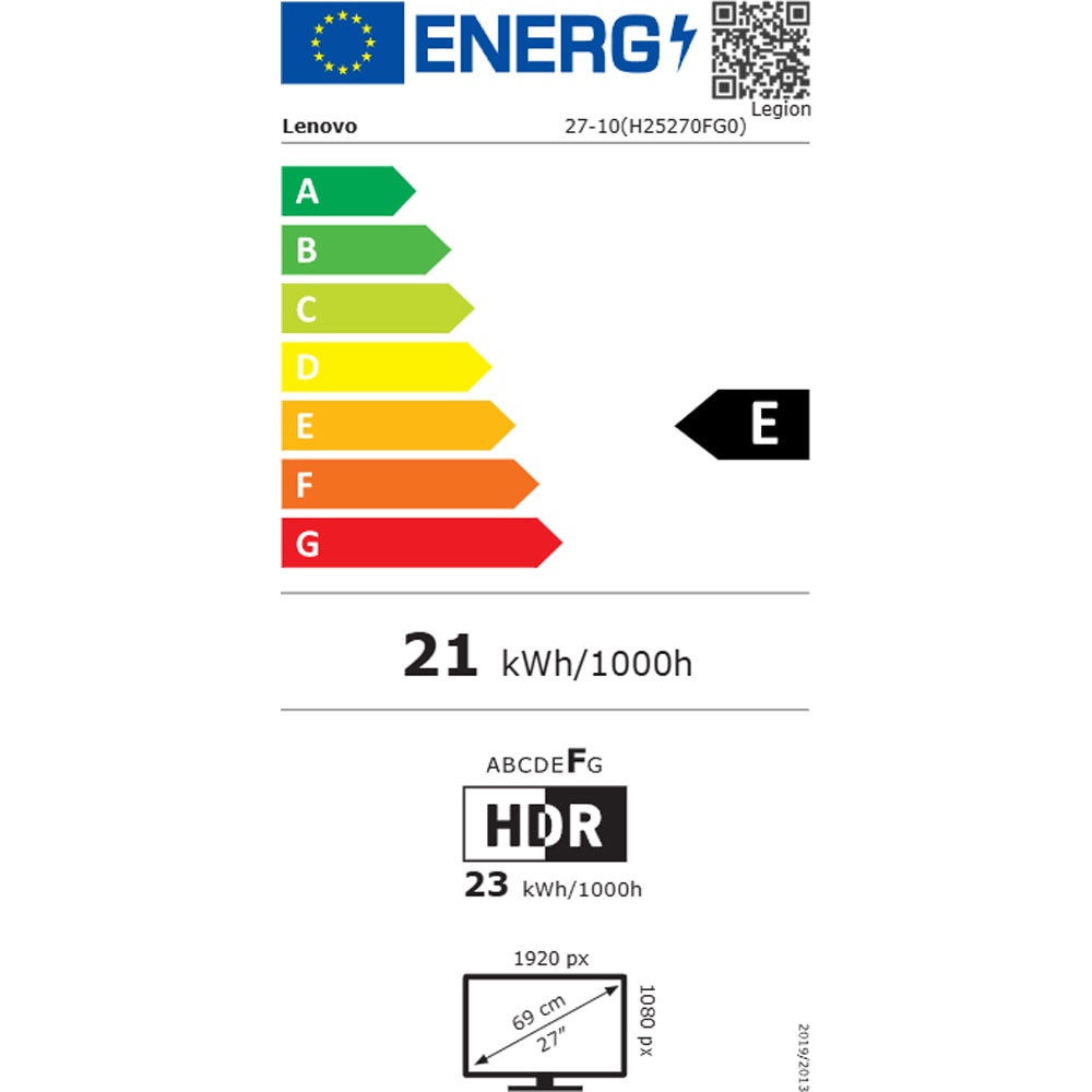 Monitor Gaming LED IPS LENOVO Legion 27-10, 27", Full HD, 240Hz, AMD FreeSync Premium, negru