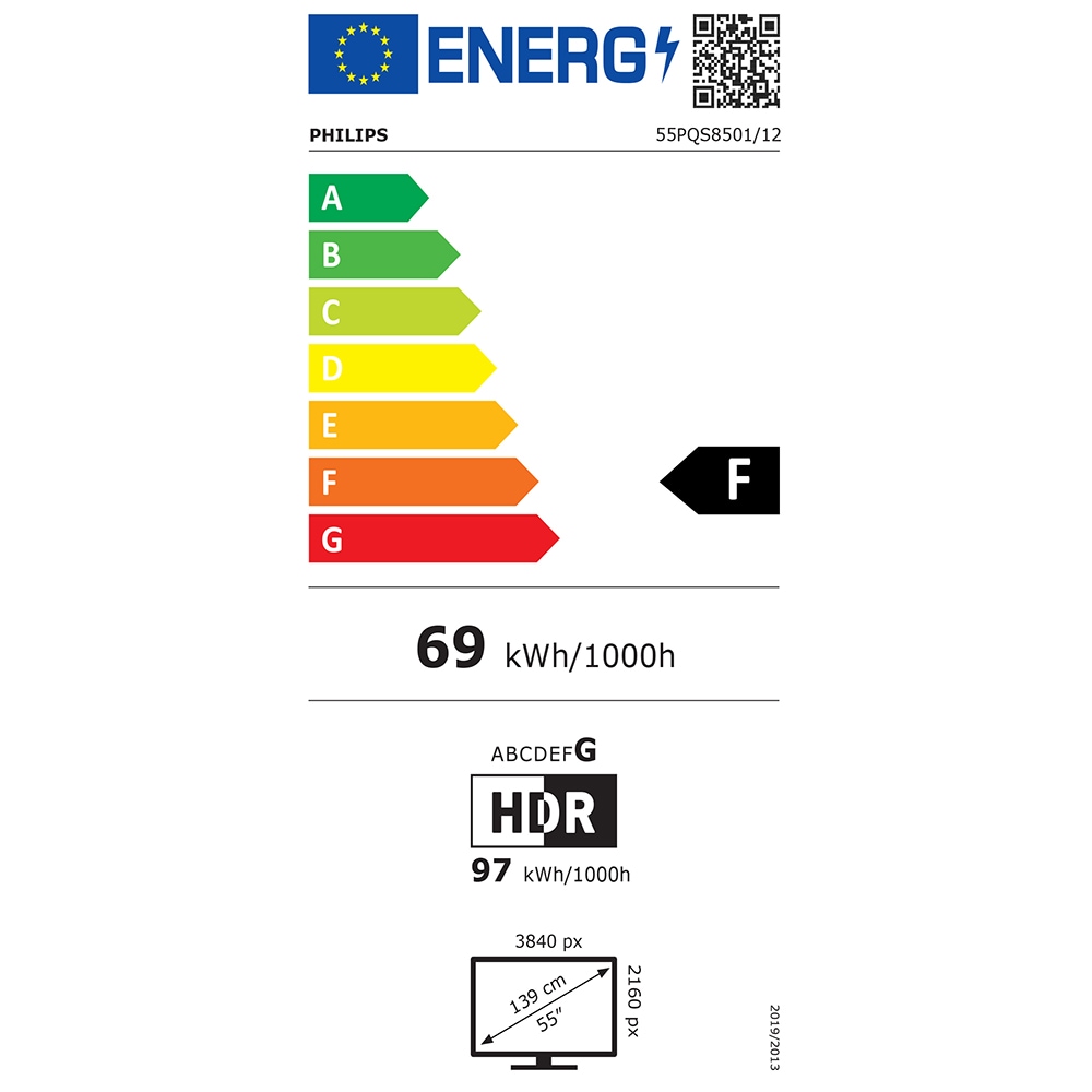 Televizor QLED Smart PHILIPS 55PQS8501, Ultra HD 4K, HDR10+ 139cm