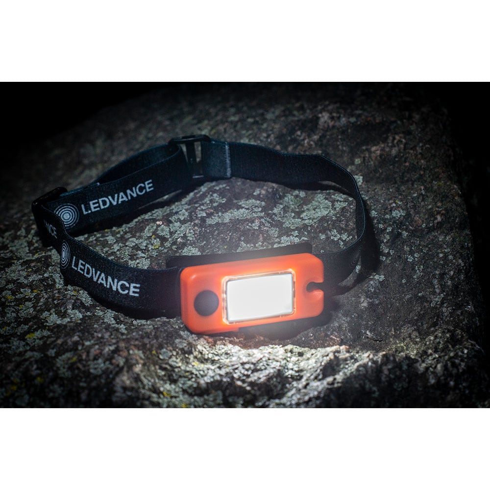 Lanterna LED frontala LEDVANCE 4099854175701, 2W, 80 lm, acumulator 250mAh, portocaliu