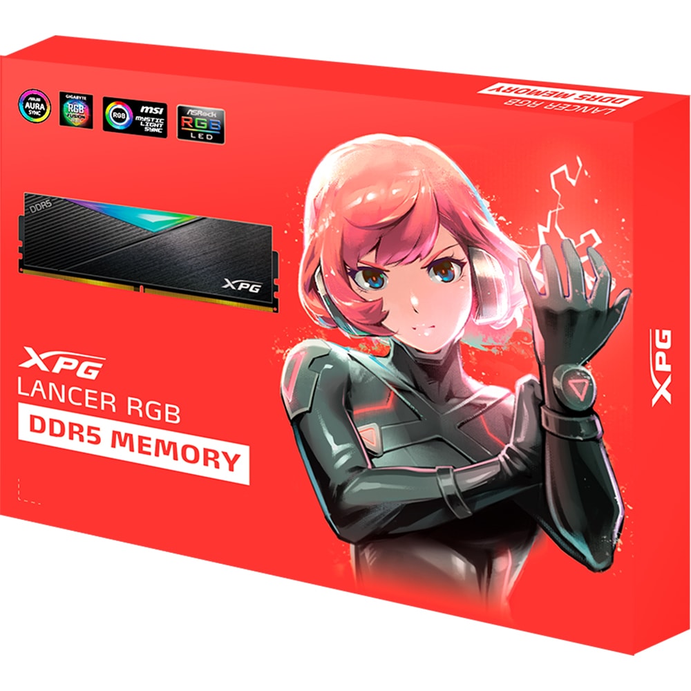 Memorie desktop ADATA XPG Lancer RGB, 32GB (2x16GB) DDR5, 6000MHz, CL30, AX5U6000C3016G-DCLARBK