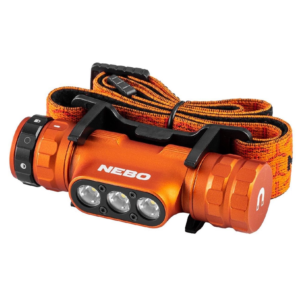 Lanterna frontala NEBO Master Series HL1001, 1000 lumeni, acumulator, portocaliu