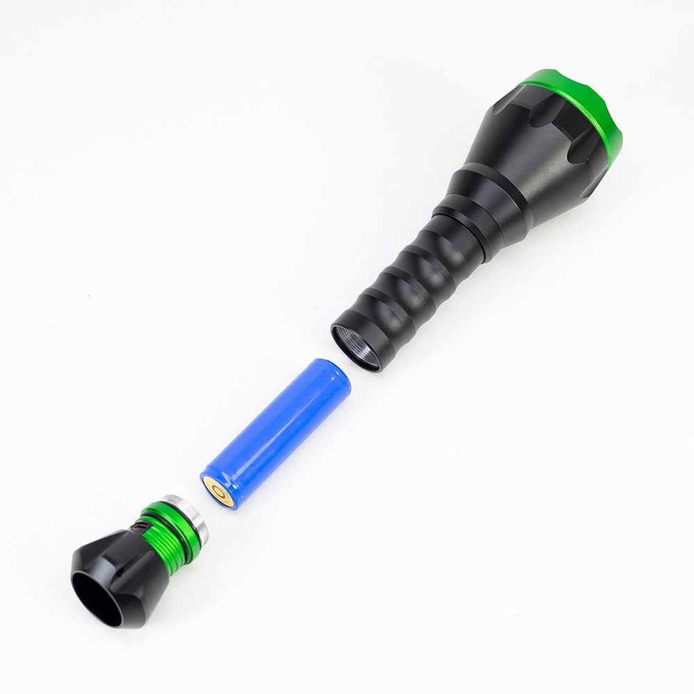 Lanterna LED PNI Adventure F750 Green Light, 10W, IP44, Acumulator 4000mAh, USB Type-C, negru