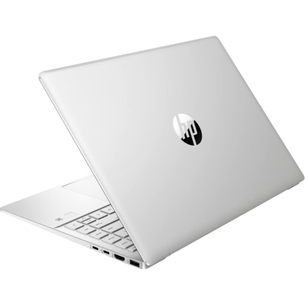 Laptop HP Pavilion Plus 14-eh0027nq, Intel Core i5-1240P pana la 4.4GHz, 14" 2.2K, 16GB, SSD 512GB, Intel Iris Xe Graphics, Free DOS, argintiu