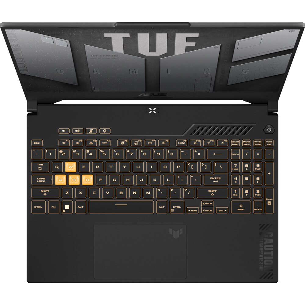 Laptop Gaming ASUS TUF F15 FX507ZV4-HQ039, Intel Core i7-12700H pana la 4.7Ghz, 15.6" WQHD, 16GB, SSD 512GB, NVIDIA GeForce RTX 4060 8GB, Free DOS, Mecha Gray