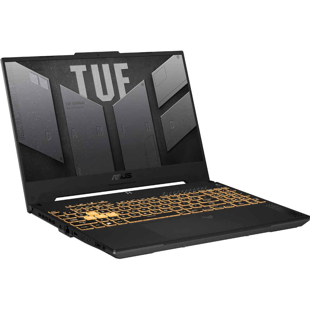 Laptop Gaming ASUS TUF F15 FX507ZV4-HQ039, Intel Core i7-12700H pana la 4.7Ghz, 15.6" WQHD, 16GB, SSD 512GB, NVIDIA GeForce RTX 4060 8GB, Free DOS, Mecha Gray