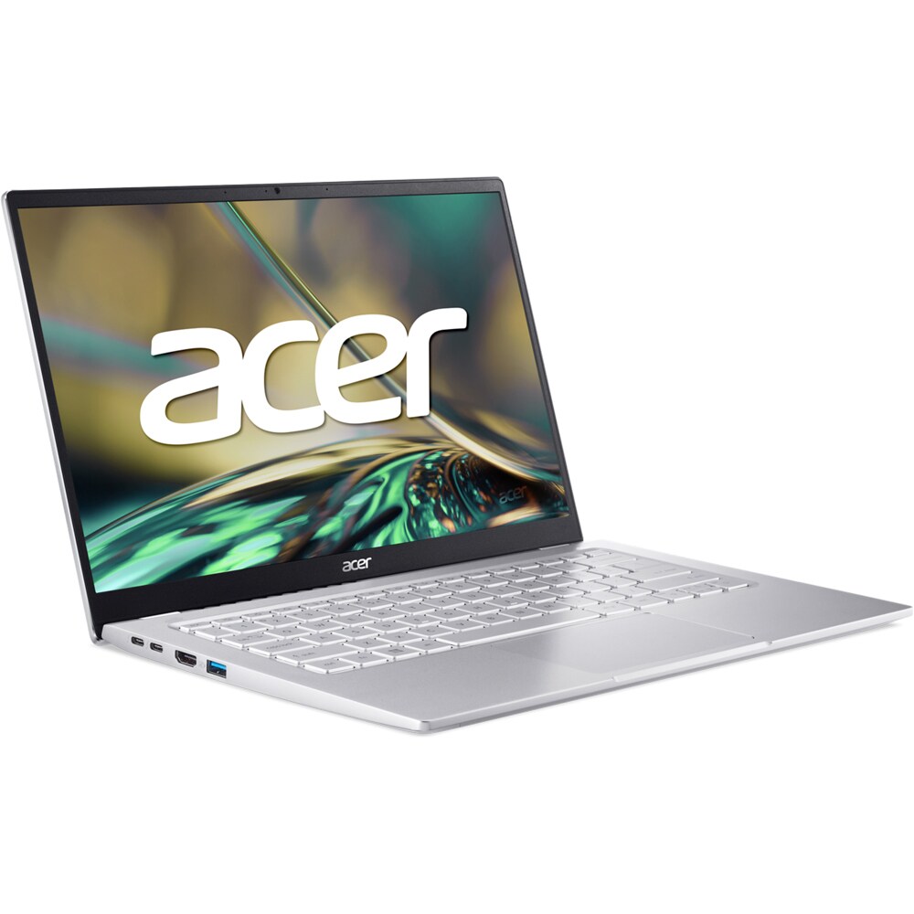 Laptop ACER Swift 3 SF314-44, AMD Ryzen 5 5625U pana la 4.3 GHz, 14" Full HD, 8GB, SSD 512GB, AMD Radeon Graphics, Free DOS, argintiu