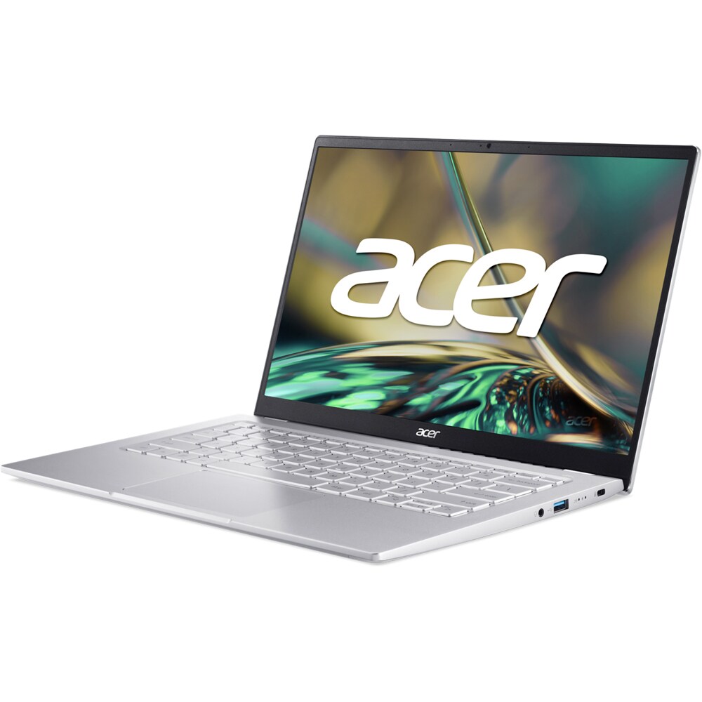 Laptop ACER Swift 3 SF314-44, AMD Ryzen 5 5625U pana la 4.3 GHz, 14" Full HD, 8GB, SSD 512GB, AMD Radeon Graphics, Free DOS, argintiu