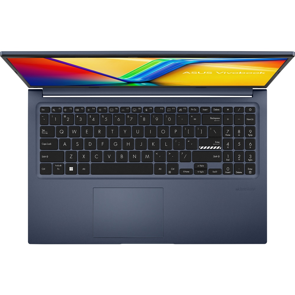 Laptop ASUS Vivobook 15 F1504ZA-BQ1617W, Intel Core i3-1215U pana la 4.4GHz, 15.6" Full HD, 8GB, SSD 512GB, Intel UHD Graphics, Windows 11 Home, albastru