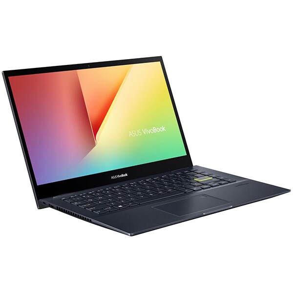 Laptop ASUS VivoBook Flip 14 TM420IA-EC061T, AMD Ryzen 7 4700U pana la 4.1GHz, 14" Full HD Touch, 16GB, SSD 512GB, AMD Radeon Graphics, Windows 10 Home, negru
