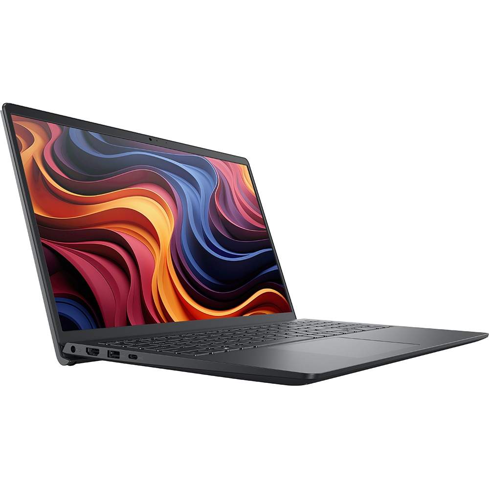 Laptop DELL 15 DC15255, AMD Ryzen 3 7320U pana la 4.1GHz, 15.6" Full HD, 8GB, SSD 512GB, AMD Radeon 610M, Free Dos, Carbon Black