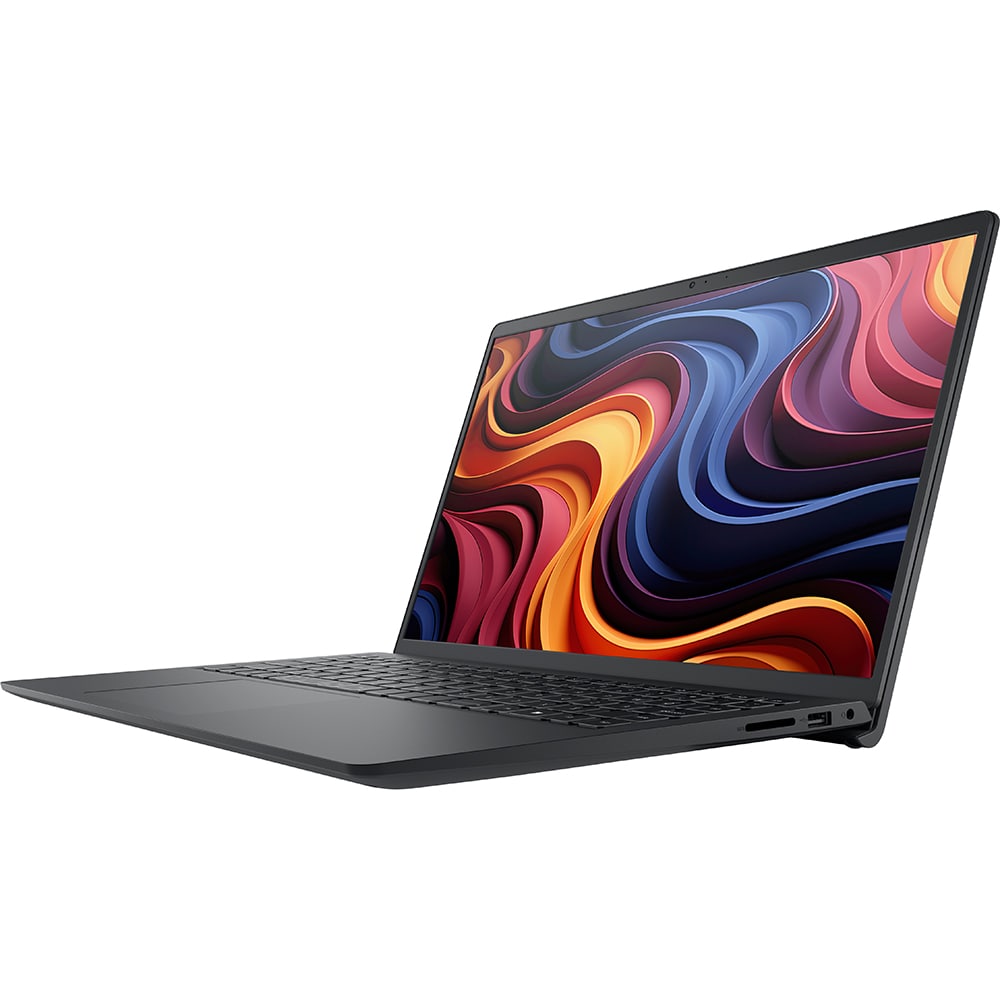 Laptop DELL 15 DC15255, AMD Ryzen 3 7320U pana la 4.1GHz, 15.6" Full HD, 8GB, SSD 512GB, AMD Radeon 610M, Free Dos, Carbon Black