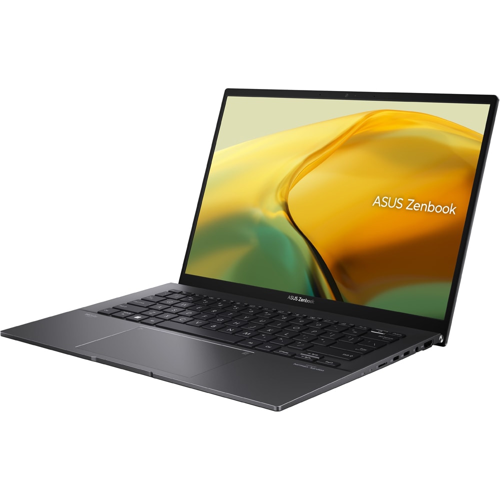 Laptop ASUS  Zenbook 14 UM3402YA-KP678, AMD Ryzen 7 7730U pana la 4.5GHz, 14" WQXGA, 16GB, SSD 512GB, AMD Radeon Graphics, Free DOS, negru