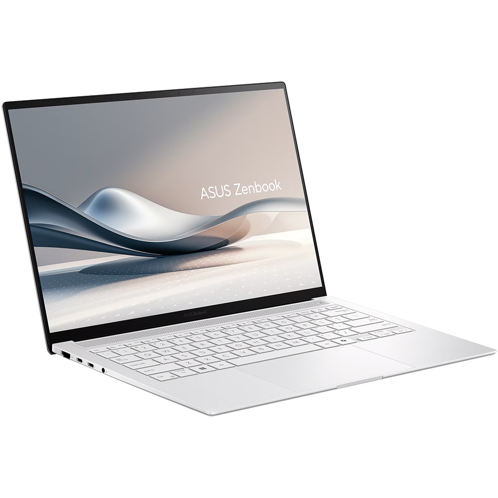 Laptop ASUS Zenbook S 14 OLED UX5406SA-PZ278X, Intel Core Ultra 7 258V pana la 4.8GHz, 14" 3K Touch, 32GB, SSD 1TB, Intel Arc Graphics, Windows 11 Pro, Scandinavian White