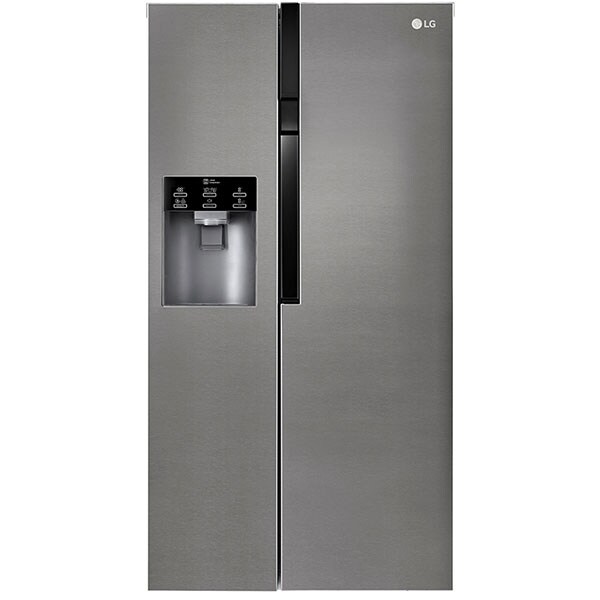 Side by Side LG GSL360ICEV, No Frost, 606 l, H 179 cm, Clasa F, Dozaror apa, argintiu