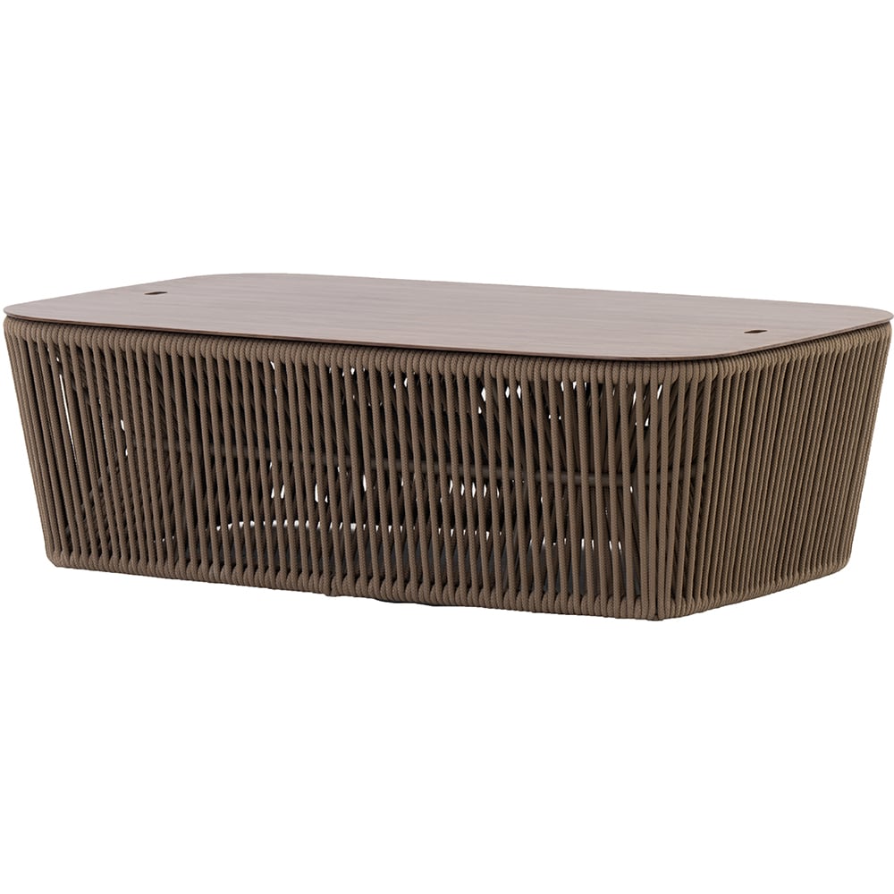 Masa terasa LIVINTWIST Belvedere L, aluminiu, 124 x 41 x 78 cm, taupe
