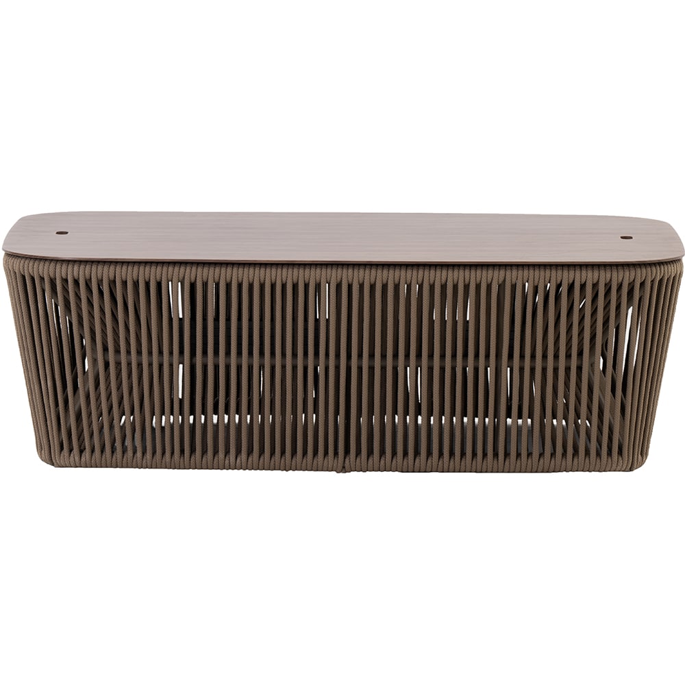 Masa terasa LIVINTWIST Belvedere L, aluminiu, 124 x 41 x 78 cm, taupe