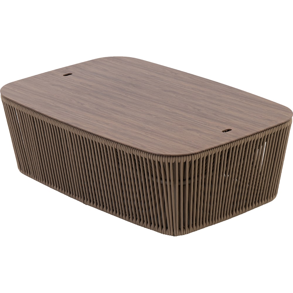 Masa terasa LIVINTWIST Belvedere L, aluminiu, 124 x 41 x 78 cm, taupe