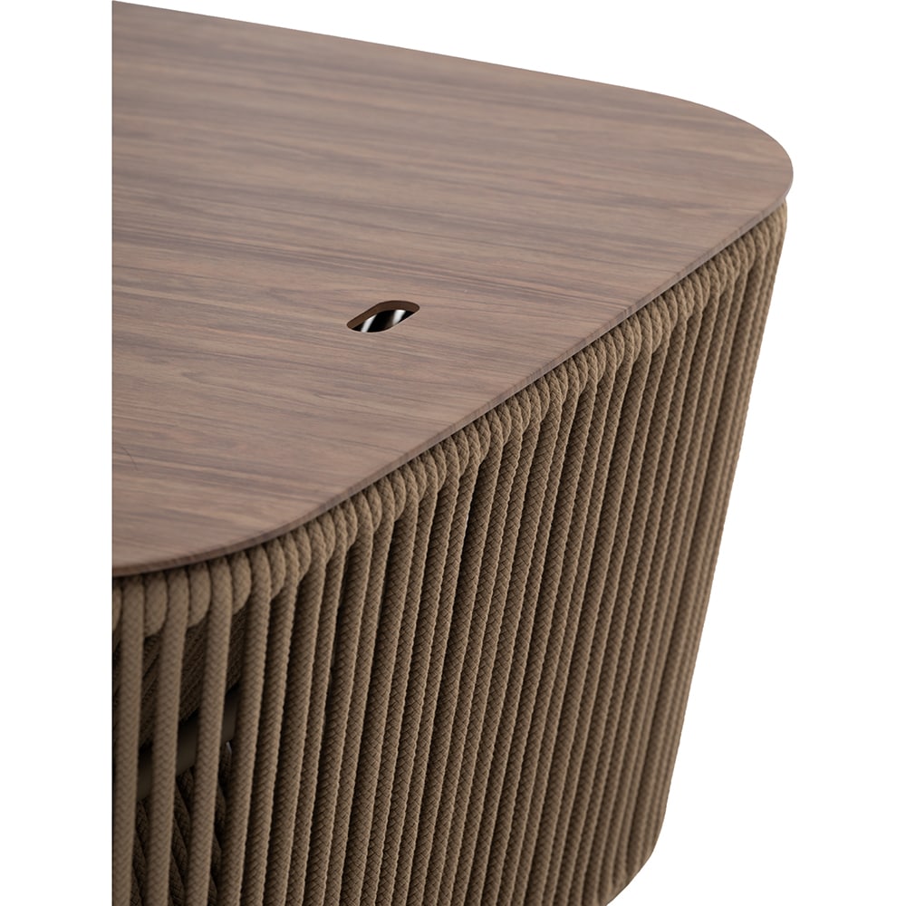 Masa terasa LIVINTWIST Belvedere L, aluminiu, 124 x 41 x 78 cm, taupe