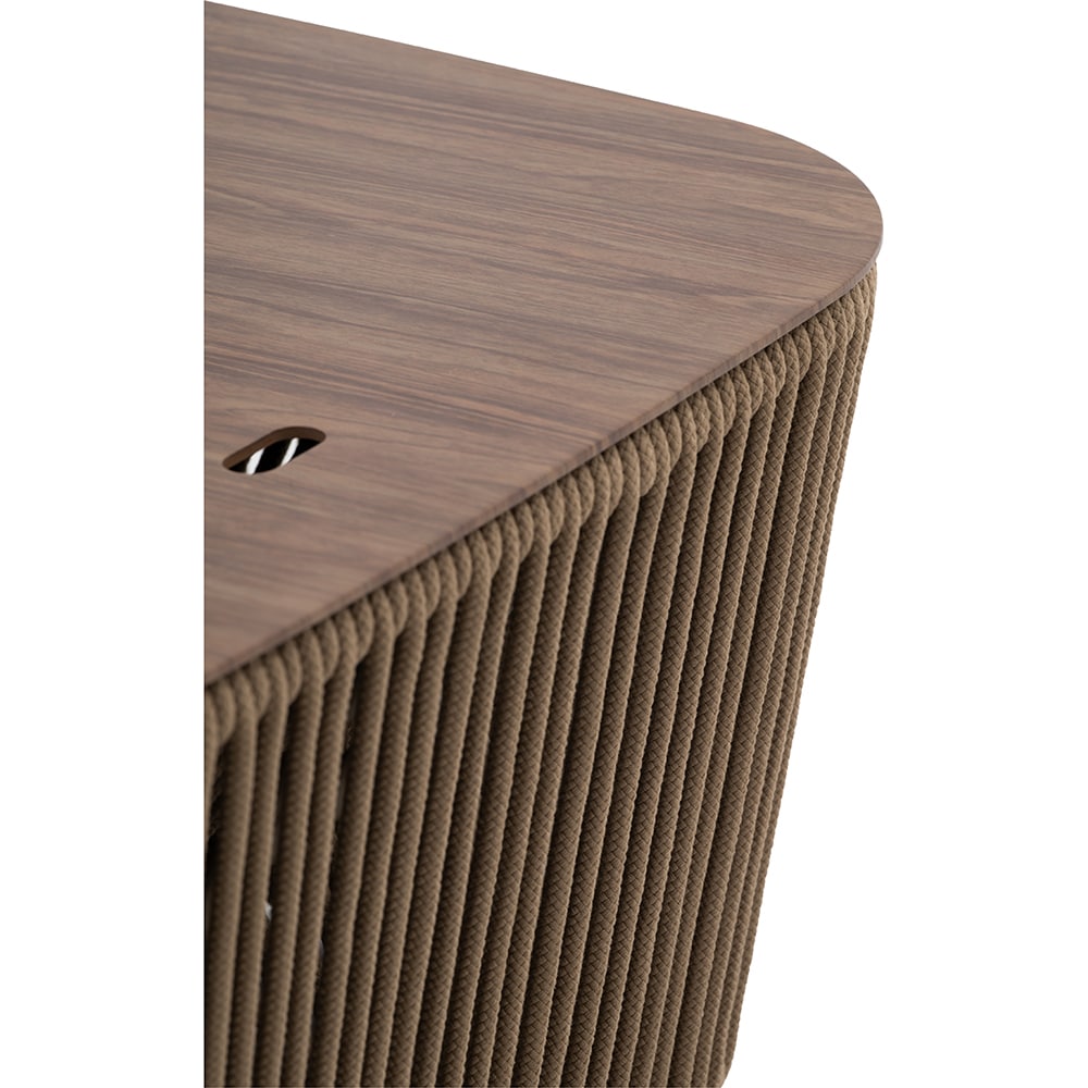 Masa terasa LIVINTWIST Belvedere L, aluminiu, 124 x 41 x 78 cm, taupe