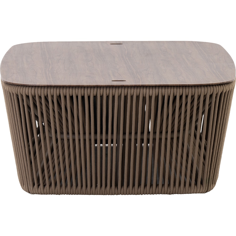 Masa terasa LIVINTWIST Belvedere L, aluminiu, 124 x 41 x 78 cm, taupe