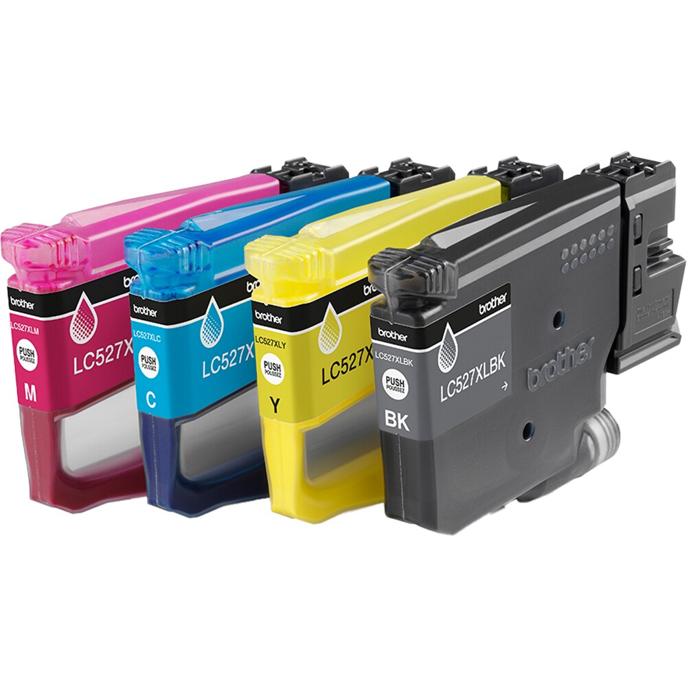 Set 4 cartuse originale BROTHER LC527XLVAL, Negru/Cyan/Magenta/Galben