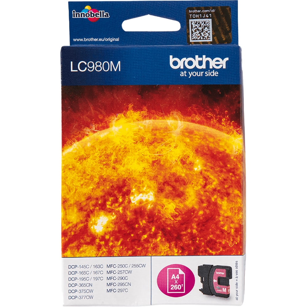 Cartus original BROTHER LC980M, magenta
