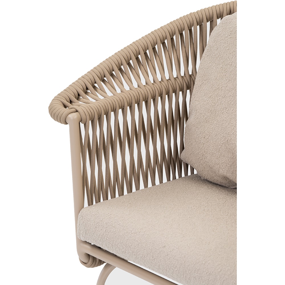 Scaun terasa LIVINTWIST Crown, aluminiu, 65.7 x 57.2 x 83.5 cm, bej