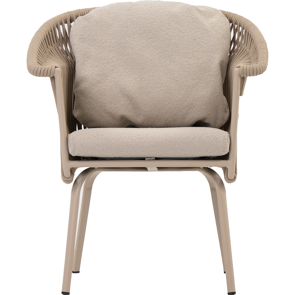 Scaun terasa LIVINTWIST Crown, aluminiu, 65.7 x 57.2 x 83.5 cm, bej