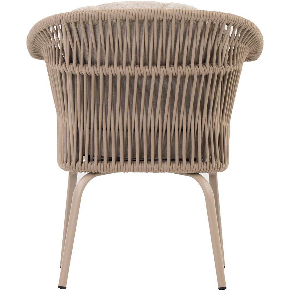 Scaun terasa LIVINTWIST Crown, aluminiu, 65.7 x 57.2 x 83.5 cm, bej